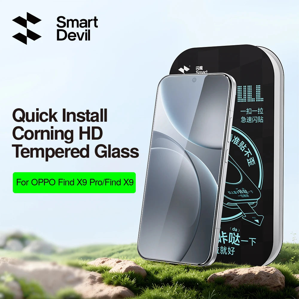 Película de vidrio templado SmartDevil para OPPO Find X9 Ultra X9 Pro X9 HD, Protector de pantalla transparente, vidrio Corning antiarañazos