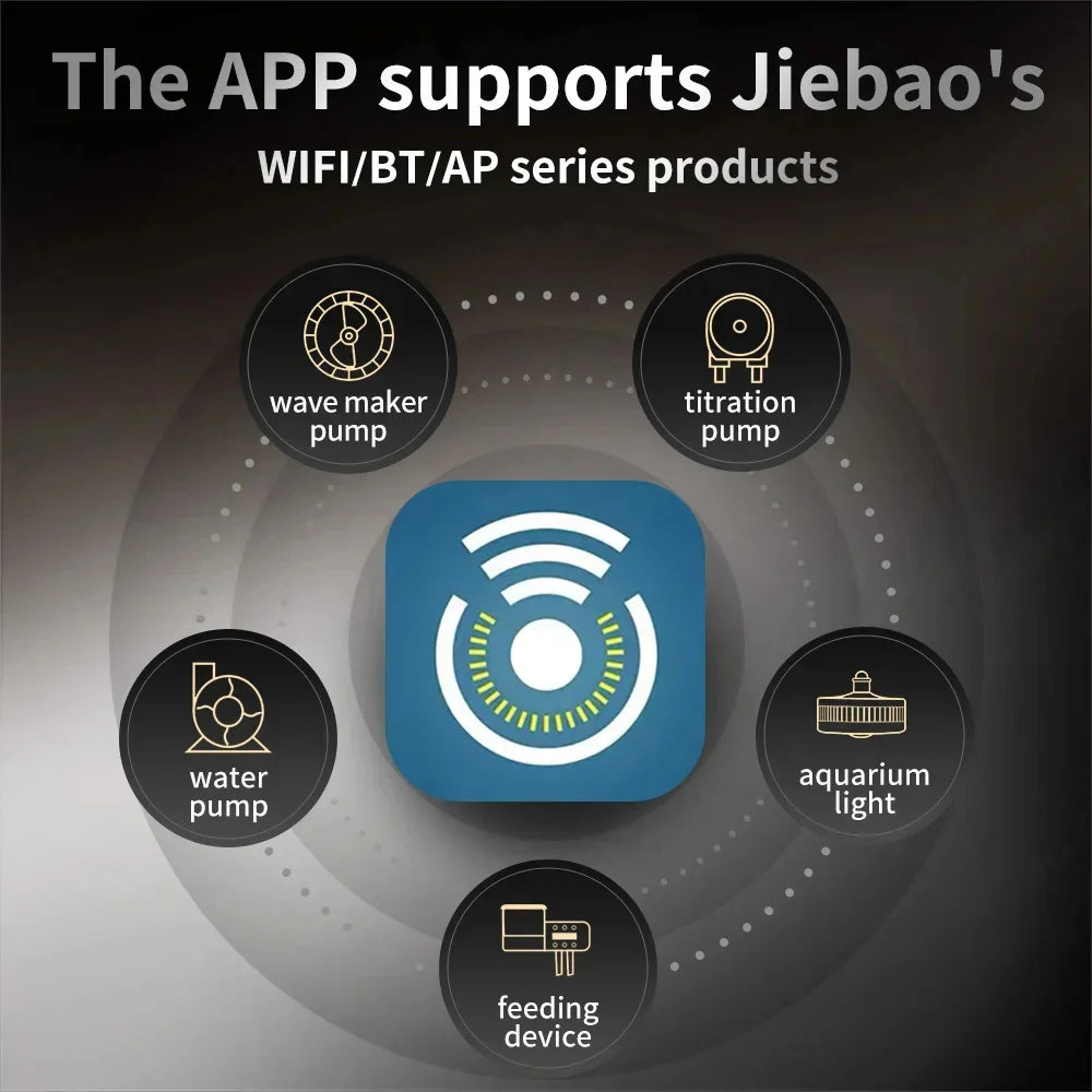 Jebao DRF-comedero automático inteligente para peces de acuario, con sincronización Digital, Control BT, alimentación, pecera pequeña, dispensador de alimentos inteligente