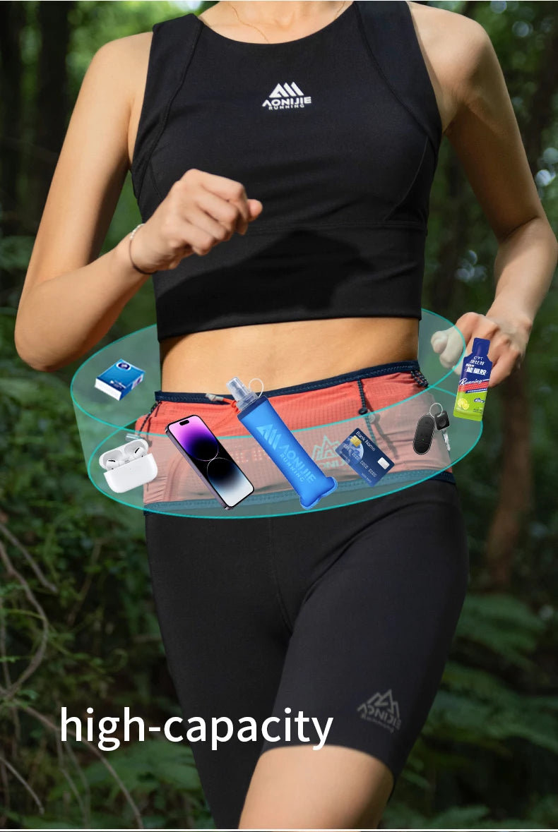 AONIJIE W8101 cinturón de hidratación para correr riñonera bolsa de dinero de viaje Trail Marathon gimnasio entrenamiento Fitness soporte para teléfono móvil