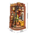 Robotime Book Nook Kits Silent Corner Study DIY Book Nook Miniature House Kit Puzzle Bookend Bookshelf Decor Gift TGE02