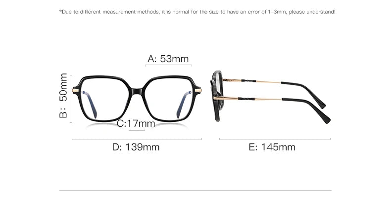 CLLOIO, gafas de lectura poligonales personalizadas de primera calidad, gafas de miopía a la moda para mujer, gafas graduadas con bloqueo de luz azul
