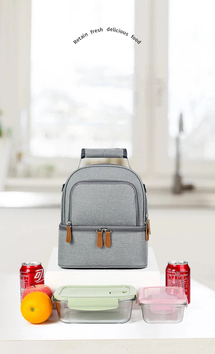 Bolsa de almuerzo para comida escolar de Picnic caliente de gran capacidad, mochila aislada, bolsas para fiambrera, refrigerador fresco, leche materna, bolso de mantenimiento fresco