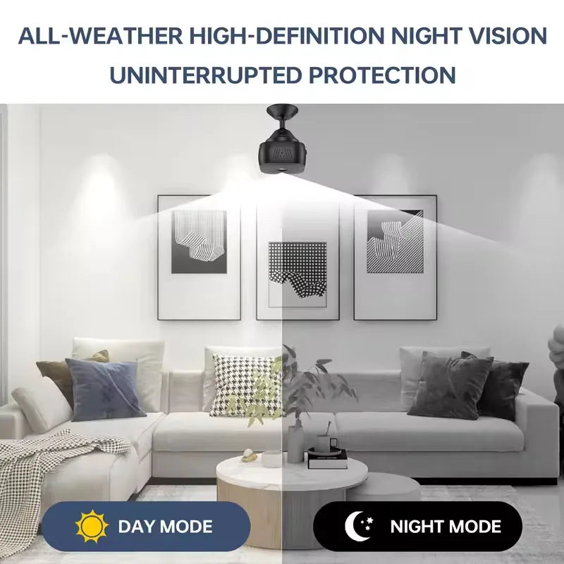 Mini cámara WiFi HD de 1080P, vigilancia de seguridad interior, Monitor de bebé, videocámara de visión nocturna, cámara IP, grabadora de Audio y vídeo