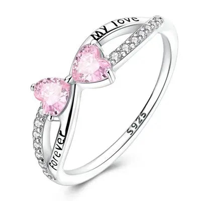 2024 nuevo anillo de plata 925 anillo de lazo brillante de circón anillo de boda de dedo Original S925 DIY regalo de joyería fina para mujer