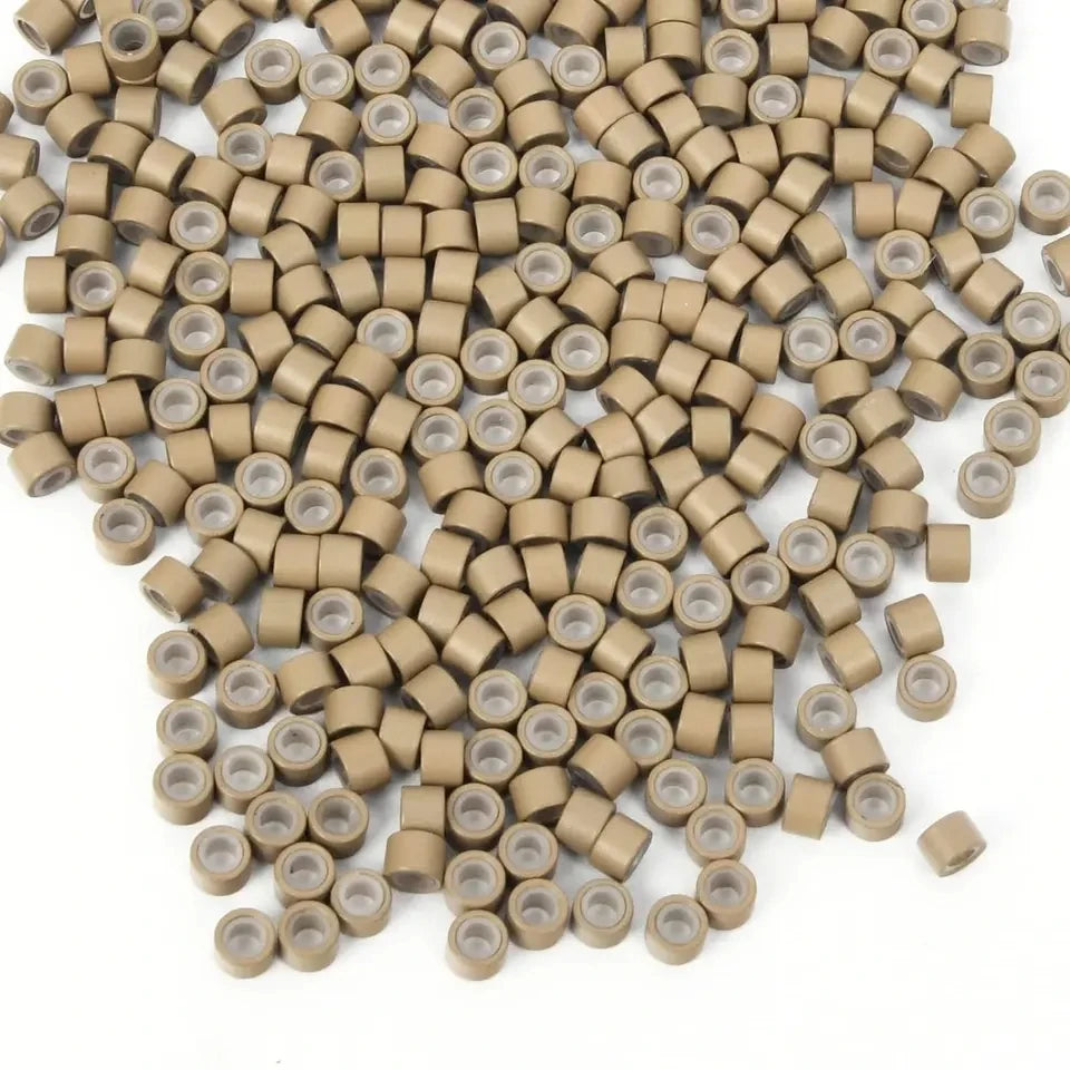 10000 unids/bolsa 5mm Micro anillo cuentas herramientas para extensiones de cabello micro anillos con silicona