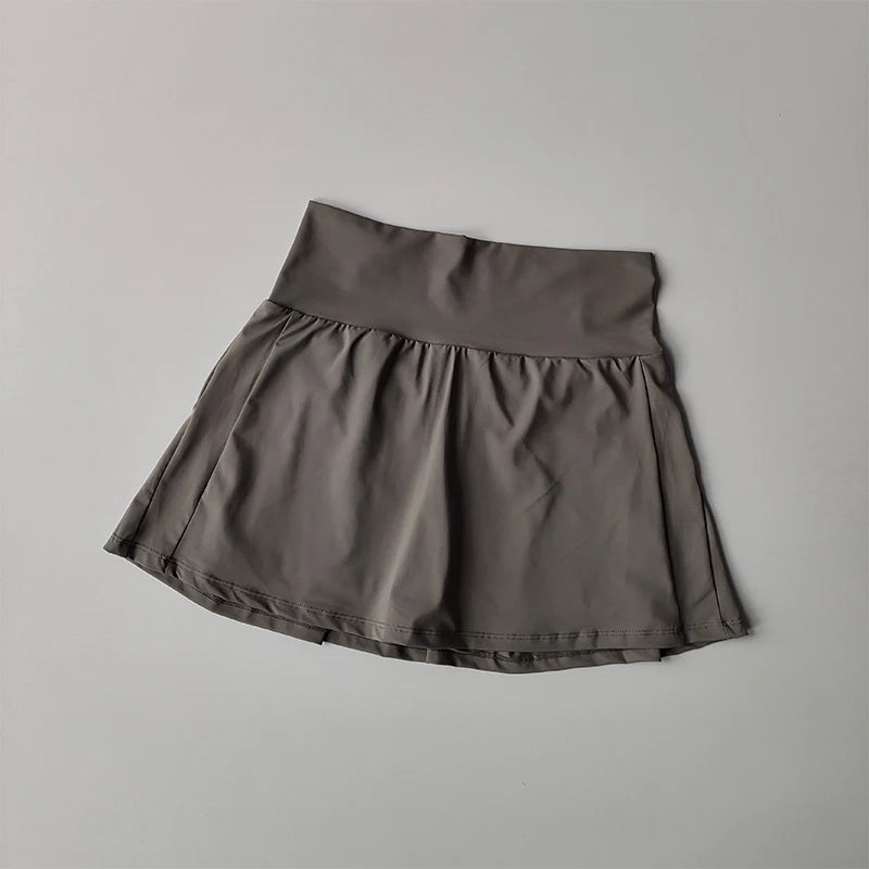 Falda corta deportiva de cintura alta para mujer, faldas deportivas de secado rápido para Fitness, Yoga, correr, tenis, Golf