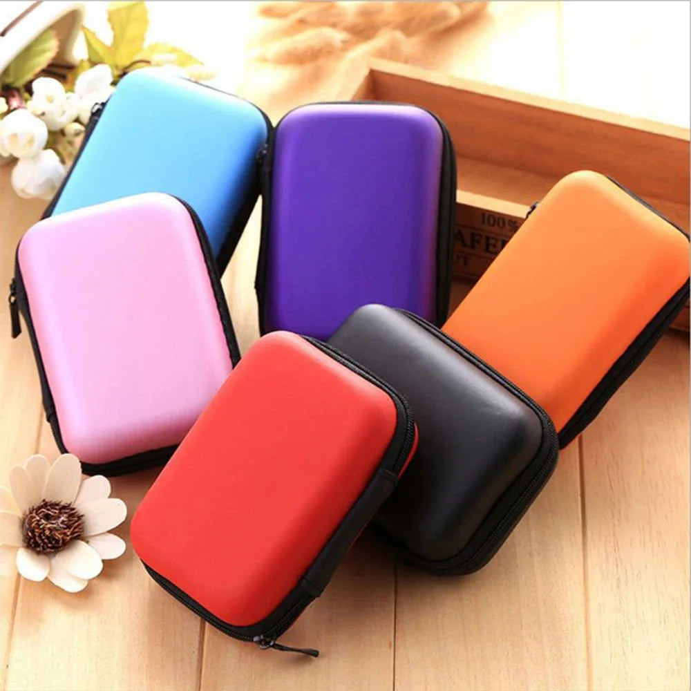 Estuche protector de viaje EVA, bolsa de almacenamiento impermeable multifuncional de gran capacidad, bolsa de almacenamiento de cables de datos