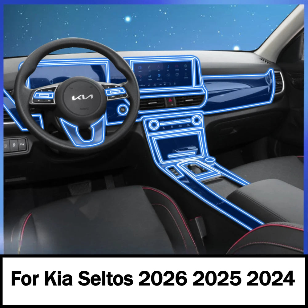 Película Protectora PPF Transparente de TPU para Kia Seltos 2026 2025 2024, GPS, Pantalla LCD, Panel de Navegación, Consola Central, Accesorios para Auto