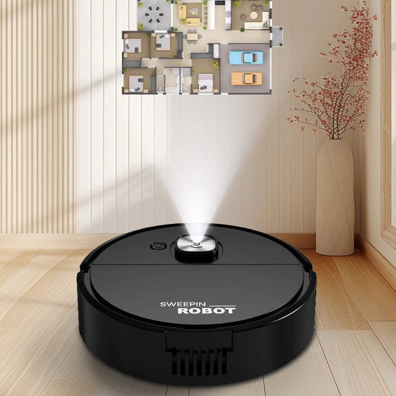 Miniaspiradora 3 en 1, Robot aspirador inteligente, barrido de polvo para el hogar, fregado para alfombras y el suelo del hogar