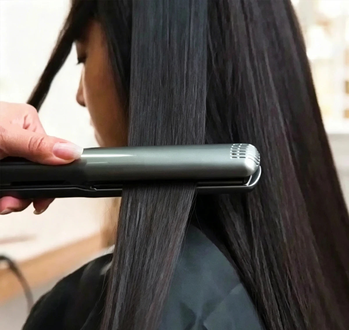Plancha de Pelo Profesional con Iones Negativos, Calentamiento Rápido, Placas de Titanio, Temperatura Ajustable, Anti-Frizz, Alisador de Pelo Suave