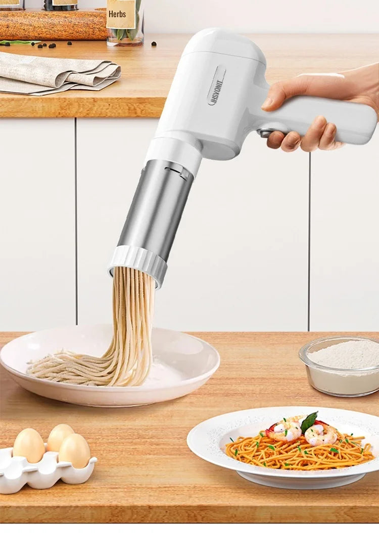 Fabricante de fideos inalámbrico eléctrico, prensa de fideos portátil de mano, electrodomésticos, cocina al aire libre, desayuno en casa, fabricante inteligente