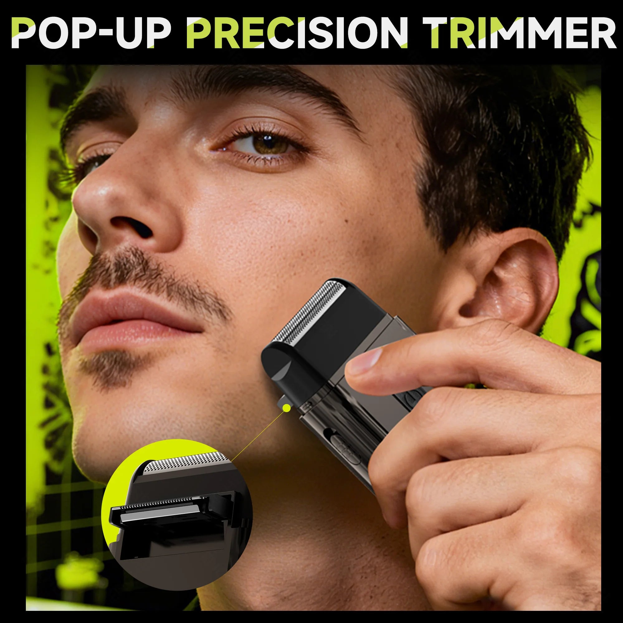 Afeitadora de lámina compacta ENCHEN MS003 con recortadora de precisión POP-UP, carga tipo C con indicador, Motor fuerte de 7000RPM