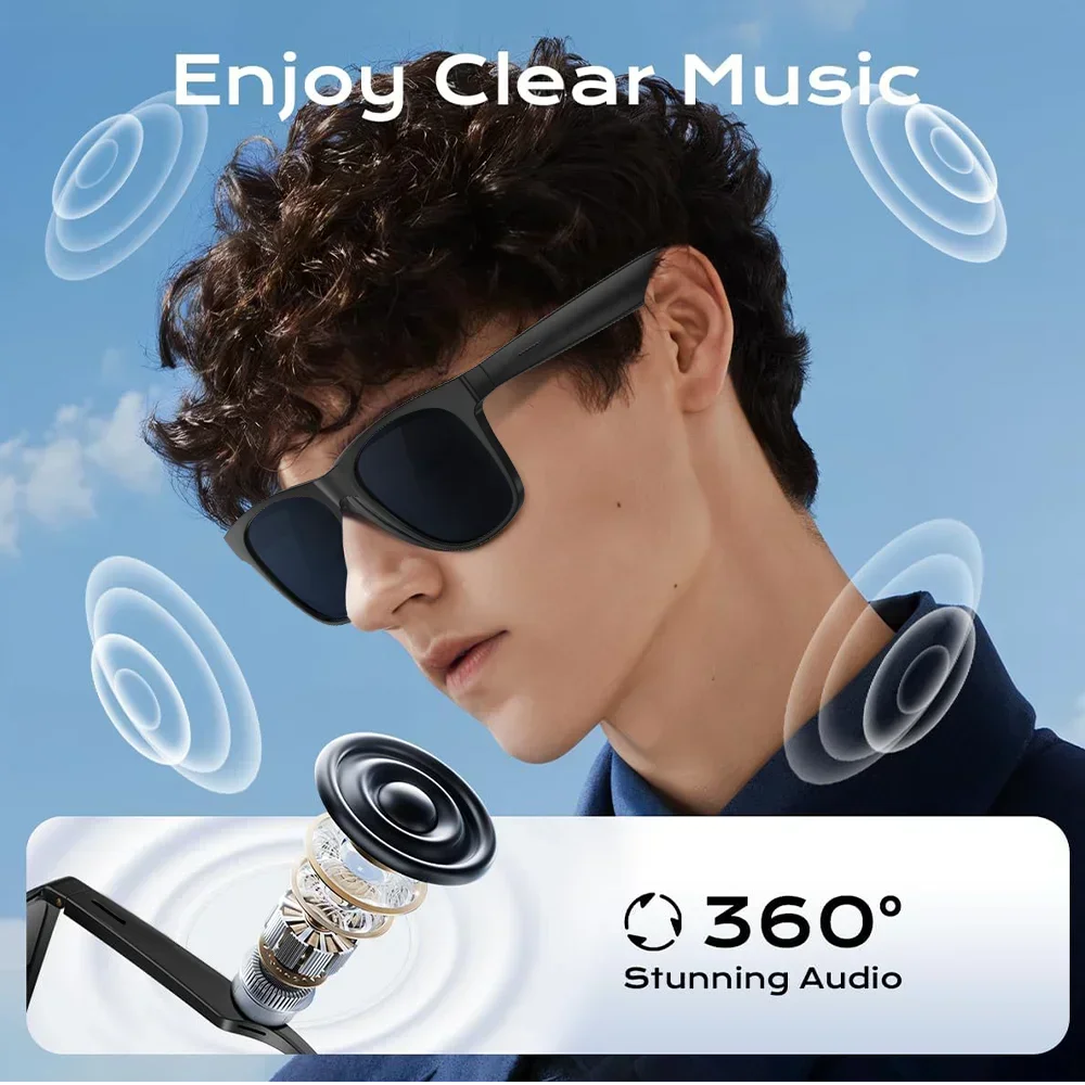 Lentes Inteligentes con IA Lenovo 2026, Nuevas, con Control Táctil 8K, Grabación de Fotos y Vídeos, Traductor, Asistente de Voz, Bluetooth, Inalámbricas