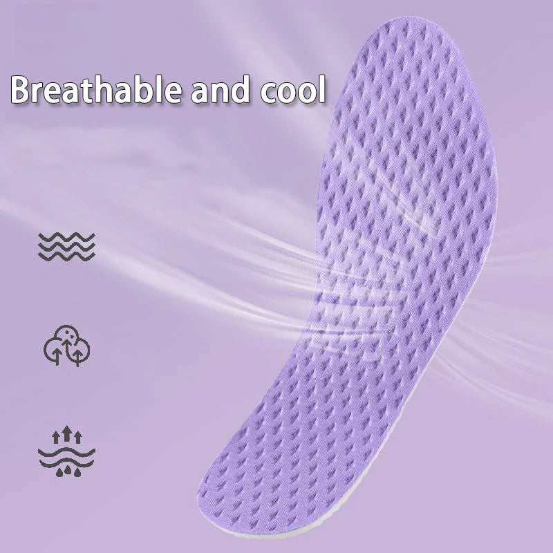 Plantillas deportivas de PU que absorben los golpes, plantilla fresca transpirable de verano, plantillas para zapatos para hombres y mujeres, 2 uds./4 Uds.