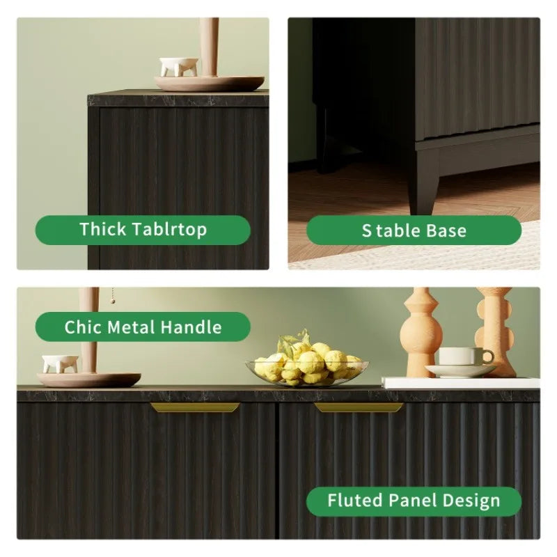Aparador de comedor, gabinetes de cocina, mesa auxiliar, aparador de madera, bufé, consola de estilo rústico para sala de estar, mueble.