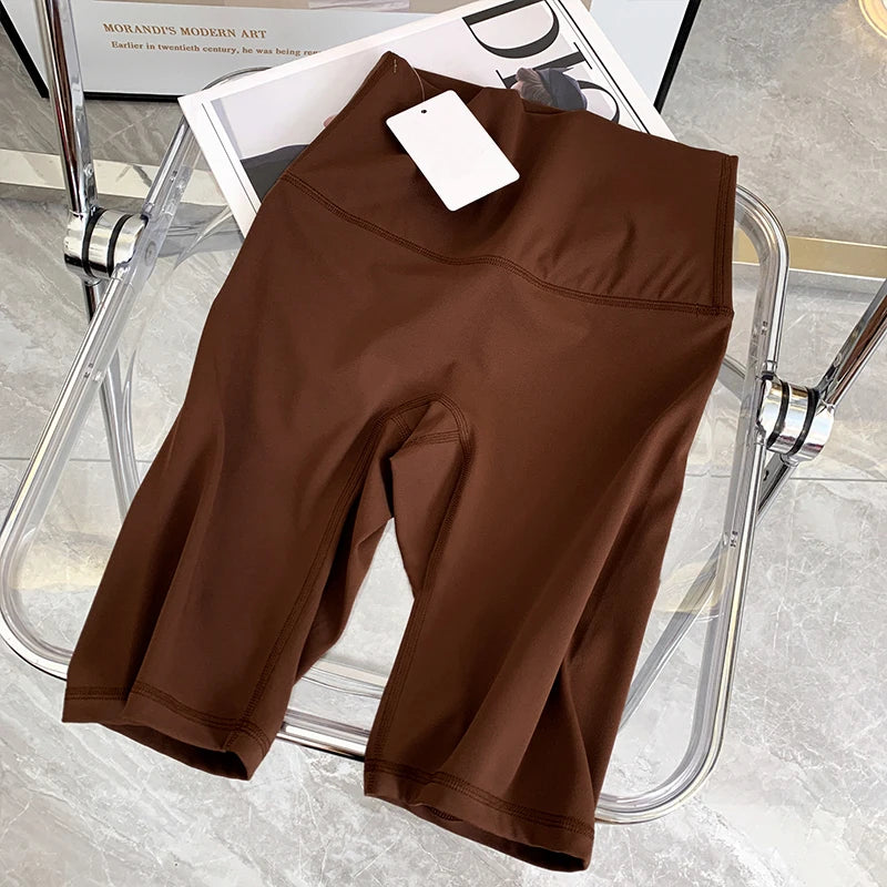Pantalones cortos de Yoga de verano, mallas elásticas transpirables, mallas deportivas de secado rápido, Fitness, Yoga, ciclismo, pantalones cortos atléticos para gimnasio