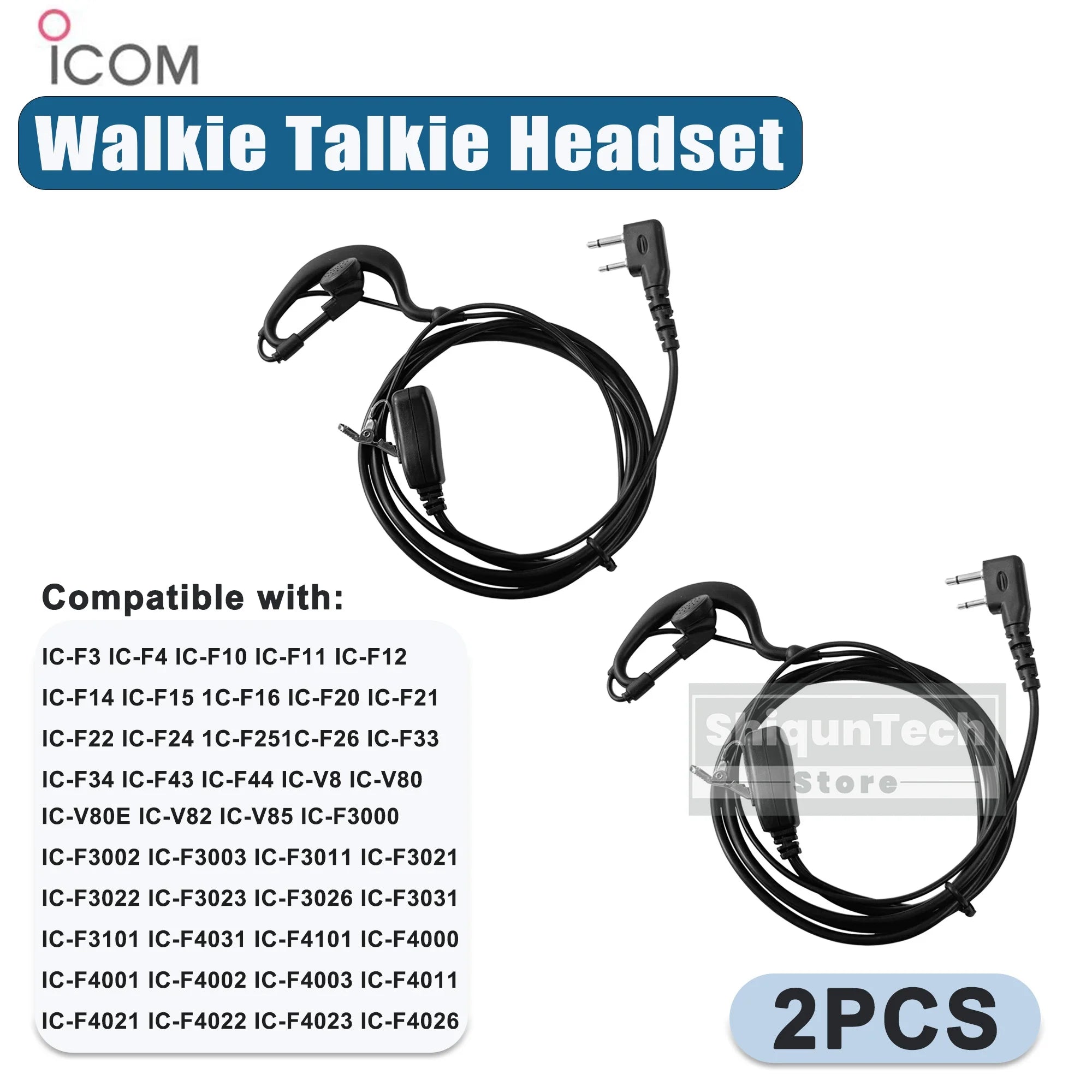 Auricular para ICOM Radio bidireccional IC-F22S auriculares de alta calidad Compatible con IC-V85 IC-V82 Walkie Talkie auriculares con micrófono PTT