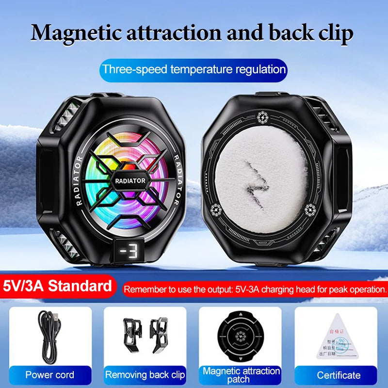 Enfriador Black Shark para teléfono celular, ventilador de refrigeración móvil, ventilador para juegos, accesorios de refrigeración para teléfono, enfriador portátil para juegos de teléfono