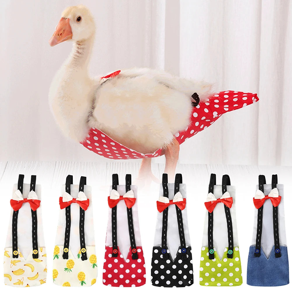 Pañal ajustable para granja de mascotas, de ganso, pato, pollo, aves de corral, Ganso, tela con lazo