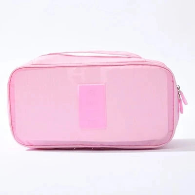 SNUGUG Bolsa de almacenamiento de ropa interior portátil, organizador ligero a prueba de polvo, contenedor de viaje multifuncional, bolsa de almacenamiento de sujetador