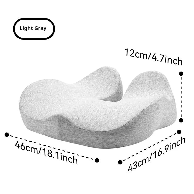 Cojín de asiento ergonómico de espuma viscoelástica gruesa para sillas de oficina: almohadilla para silla resistente con funda extraíble, ideal para la parte inferior de la espalda