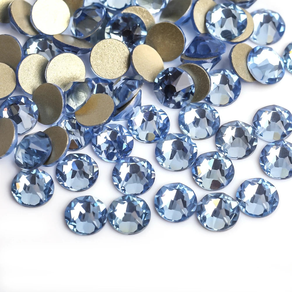 VC 2088-diamantes de imitación para decoración de uñas, 16 caras de corte, cristales brillantes, ss10-30 Strass 8Big + 8Small, sin fijación térmica