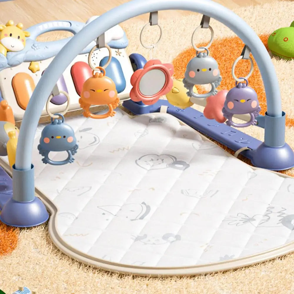 Estante de gimnasio de actividades para bebé, juguete de Educación Temprana, regalos musicales para recién nacidos, Teclado de Piano, manta para gatear, alfombra de juego de Pedal, 0-36 meses
