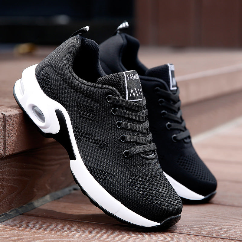 Zapatillas de deporte informales con plataforma para mujer, zapatos de malla transpirables para correr, Tenis deportivos gruesos de verano, zapatos vulcanizados de lujo 2024