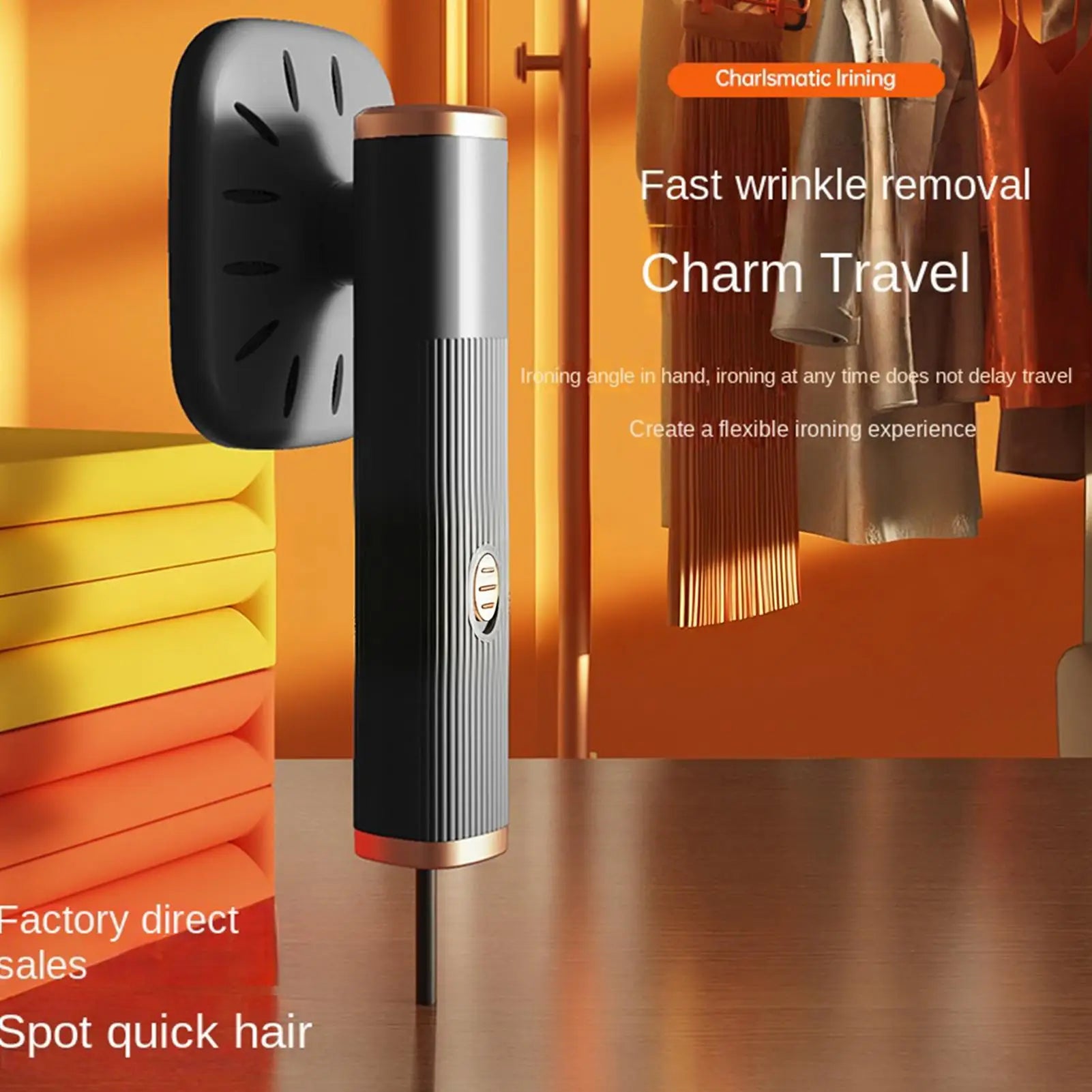 Vaporizador de Ropa Portátil, Anti-Escaldaduras, con Alimentación USB, Plancha de Vapor para Ropa, para el Hogar, Apartamento, Dormitorio, Viajes, Aire Libre