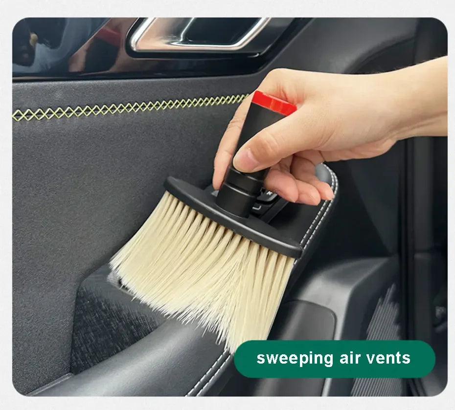 SEAMETAL cepillo de lavado de coches removedor de polvo salida de aire acondicionado de coche cepillo de eliminación de polvo cepillos de cerdas suaves para Herramientas de limpieza de automóviles