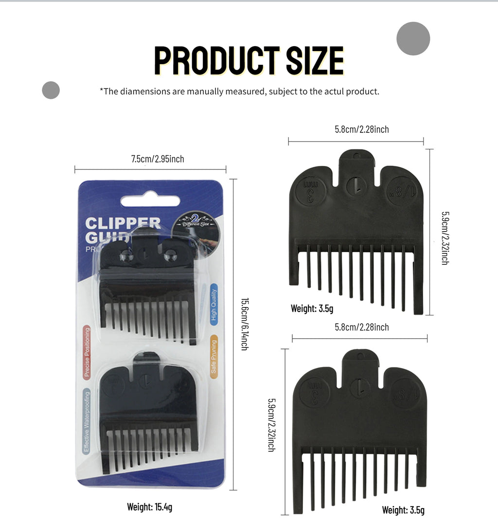 Peines de límite para cortapelos profesionales, guía de corte de pelo para peluquero, protectores para maquinilla de cortar el pelo, herramientas de estilismo de 3mm/4,5mm, 2 uds.