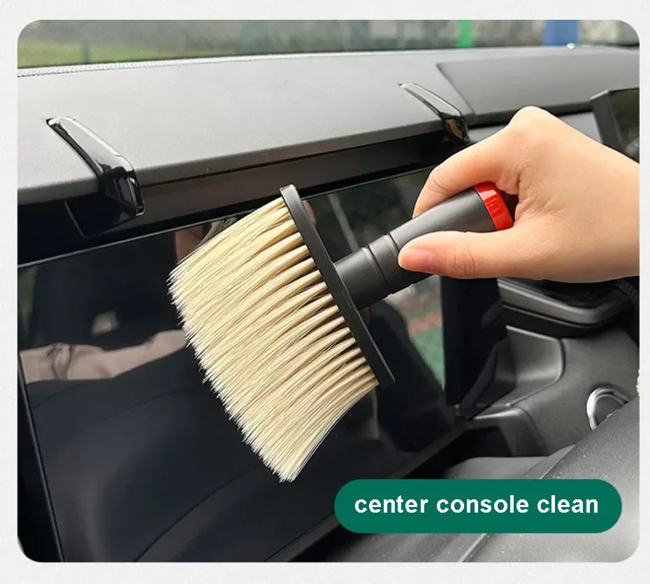 SEAMETAL cepillo de lavado de coches removedor de polvo salida de aire acondicionado de coche cepillo de eliminación de polvo cepillos de cerdas suaves para Herramientas de limpieza de automóviles