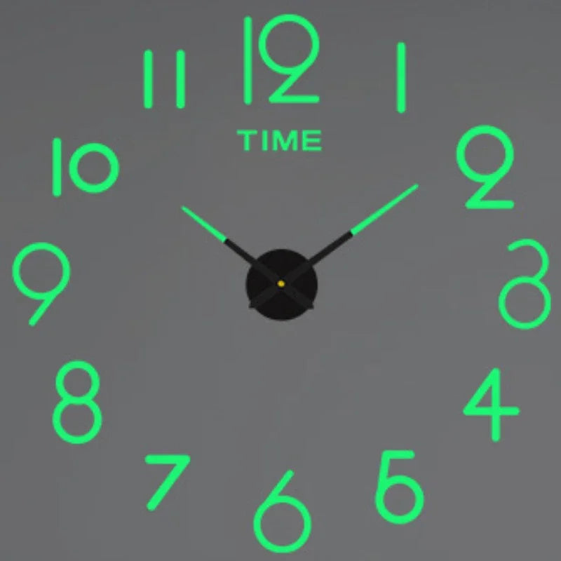 Reloj de pared con espejo acrílico de Número Romano grande 2D/3D, pegatina de moda DIY, relojes de cuarzo, reloj, decoración del hogar, pegatinas para el salón