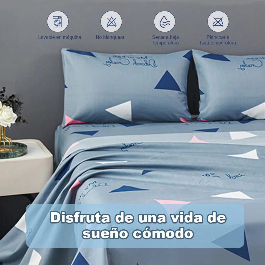 Juego de ropa de cama de tamaño grande (3 o 4 piezas): sábana con estampado de flores pequeñas, funda protectora de colchón, resistente a arrugas y pelusa, apta para todas las estaciones Análisis detallado de términos