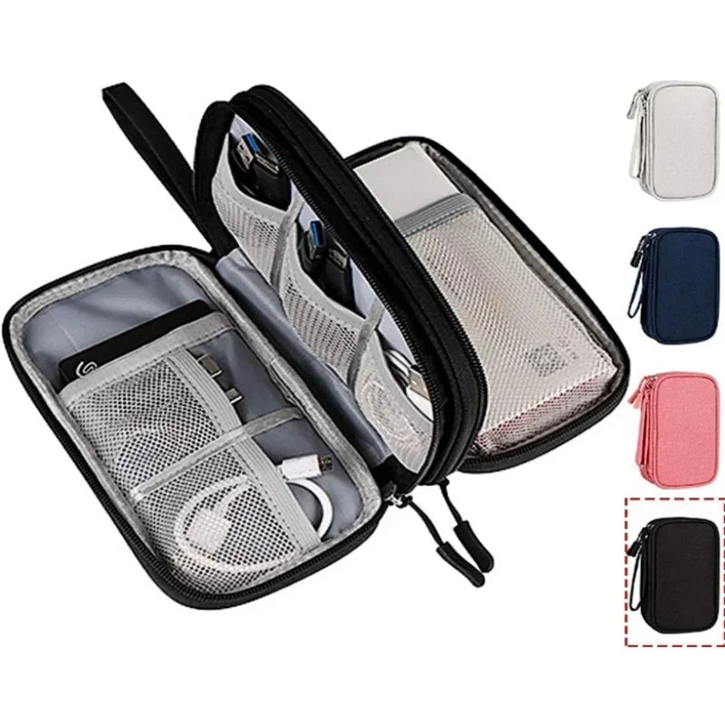Bolsa de Cable de viaje, bolsa de almacenamiento Digital portátil, cargador, Cable de datos, bolsa USB, organizador, bolsa de almacenamiento de accesorios electrónicos impermeable