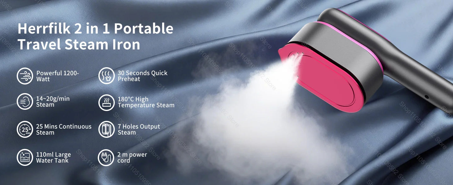 Mini vaporizador de ropa para ropa, plancha de vapor portátil de mano para viajar en casa, planchado de ropa, máquina de planchar en seco y húmedo