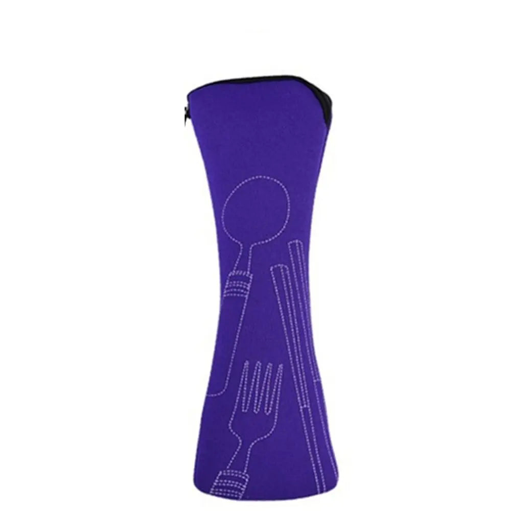 Bolsa de vajilla de embalaje de viaje, alta calidad, portátil, sin vajilla, bolsas para cubiertos, Picnic, tenedor, cuchara, estuche para vajilla