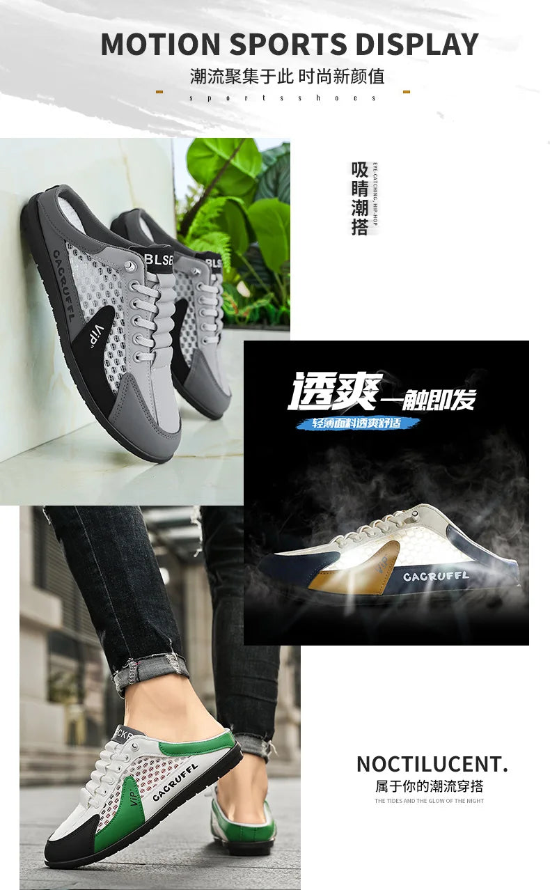 Zapatos de Hombre Estilo Verano 2026, Diseño Cerrado y Deslizante con Malla Transpirable, Mocasines Modernos y Transpirables