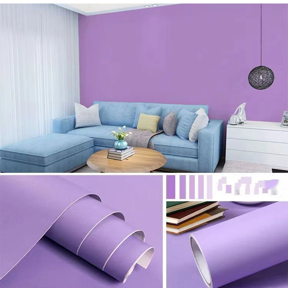 Papel tapiz de película de vinilo autoadhesivo, pegatinas de pared impermeables para baño, cocina, muebles, decoración de habitación, mejora del hogar