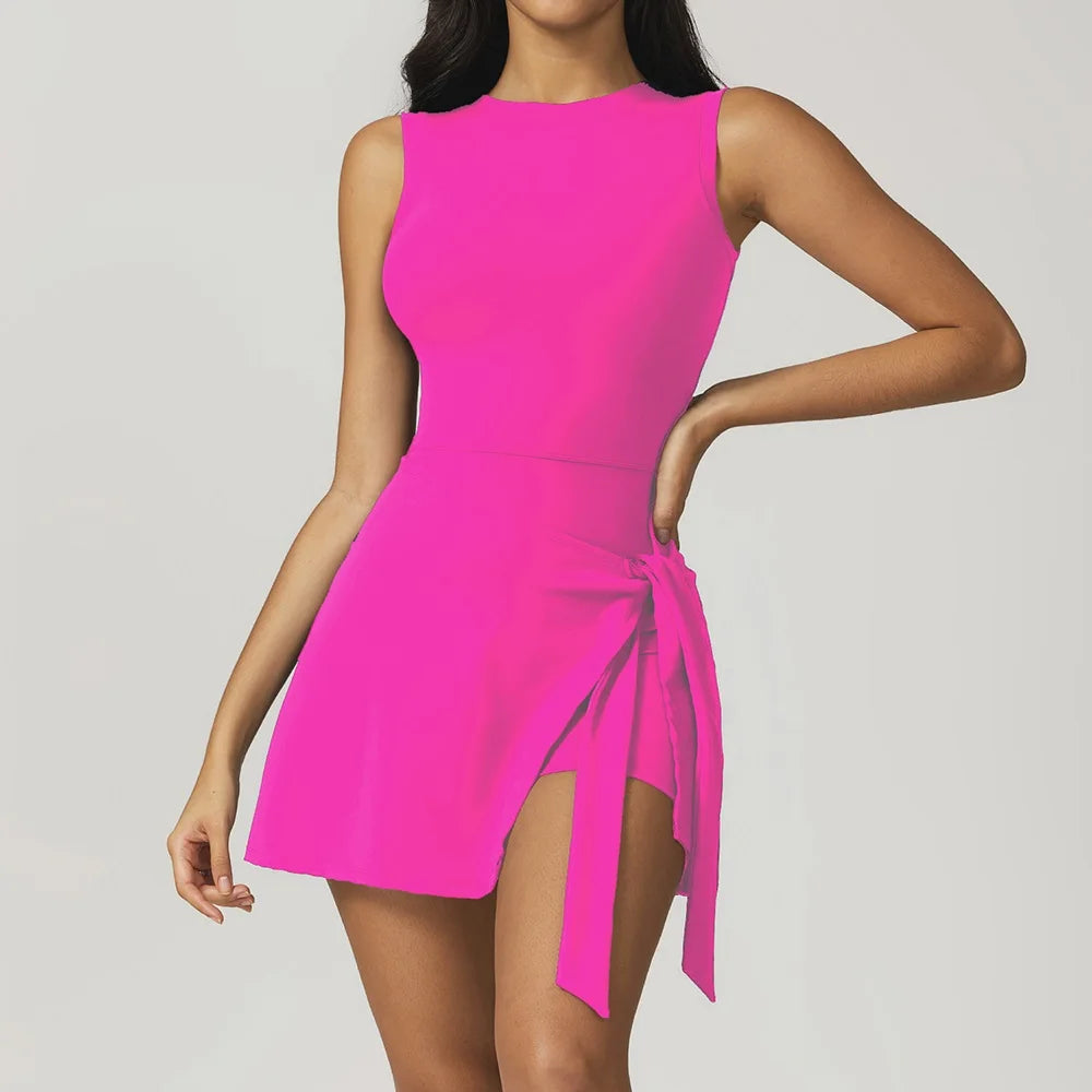 Cloud Hide-faldas de tenis SEXY, vestido deportivo, Golf, gimnasio, Yoga, mujer, chica, entrenamiento para correr, falda larga, Fitness, vestido de una pieza