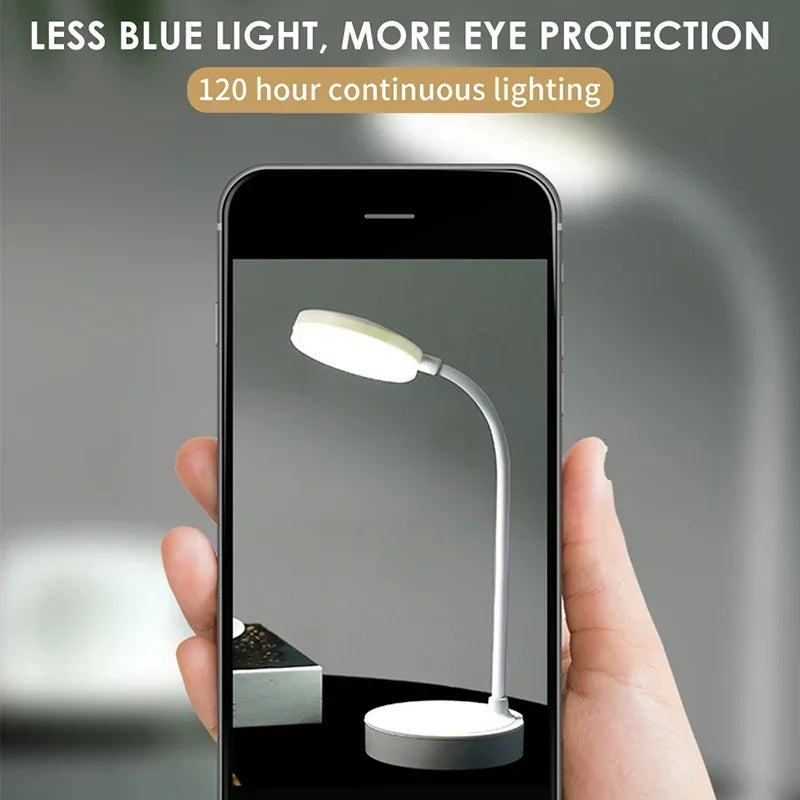 Lámpara de escritorio LED flexible con atenuador de 3 niveles, alimentada por USB, cuidado de los ojos, luz blanca cálida, perfecta para el hogar, la oficina, la lectura, el estudio