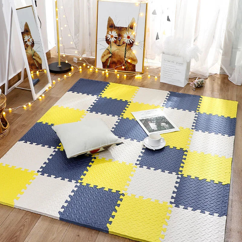 12 Uds. Alfombra de espuma para juegos de bebés, tapete de rompecabezas para niños, baldosas de ejercicio entrelazadas, baldosas de suelo, alfombra de juguete, alfombra suave 30*30*1cm