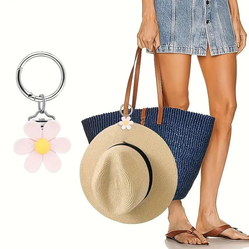 Clip para sombrero de viaje, Clip magnético para sombrero con flor de viaje, antideslizante, para el sol, ala ancha, soporte para sombrero manos libres, accesorios de viaje