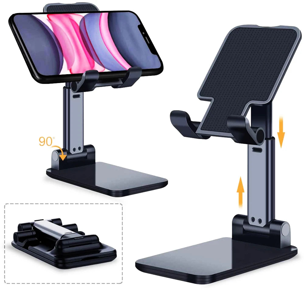 Soporte de escritorio para teléfono inteligente, soporte plegable para tableta, iPhone, iPad, Samsung, Huawei y Xiaomi