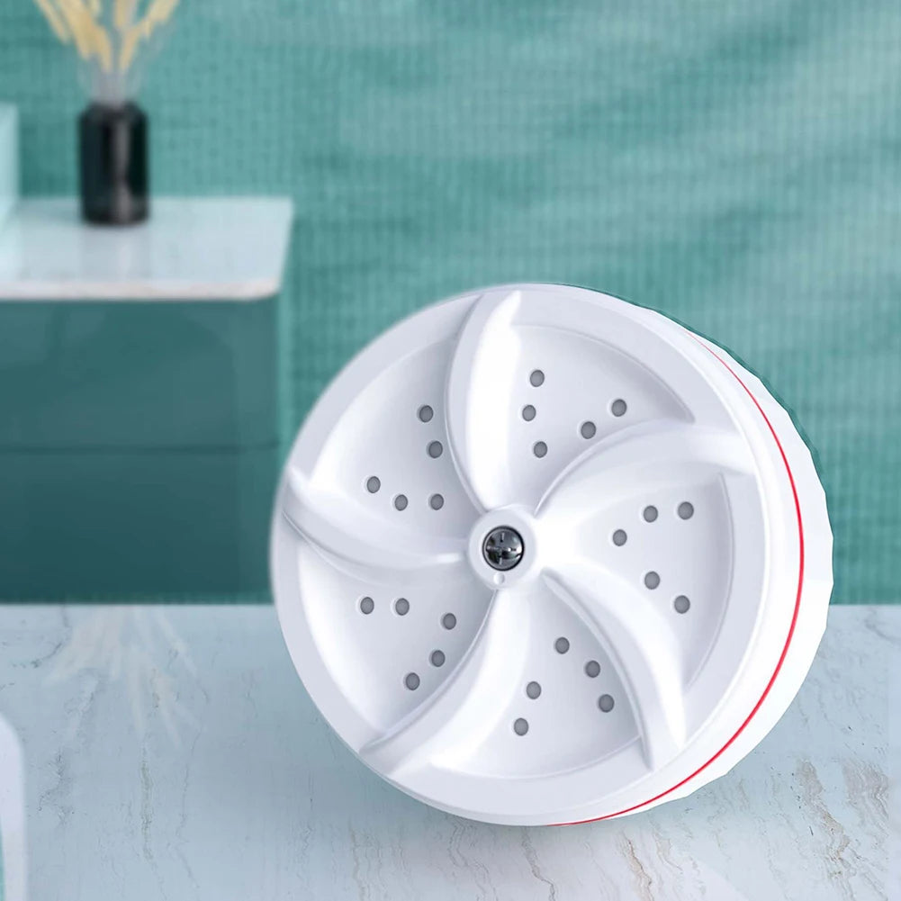Mini lavadora portátil con alimentación por USB, máquina de lavado Turbo ultrasónica giratoria, Mini lavadora Turbo ultrasónica para viajes en casa