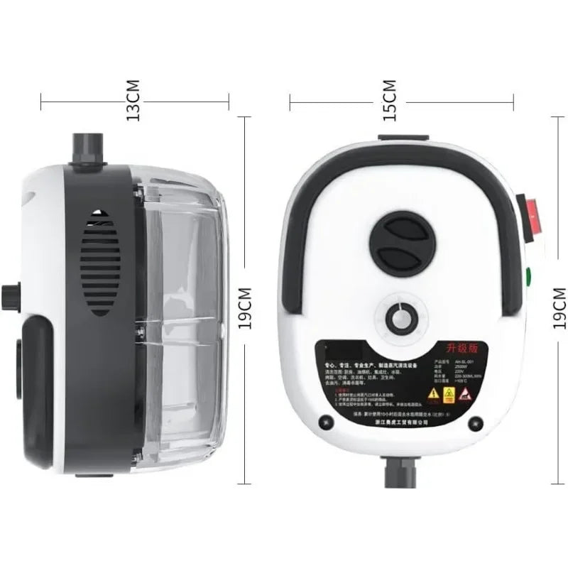 Limpiador de vapor de alta temperatura para el hogar, esterilización, aire acondicionado, capó de cocina, Limpiador de vapor para coche, enchufe US, EU, UK, AU, 2500W