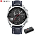 Reloj CURREN para hombre, reloj de pulsera de lujo, relojes de pulsera de cuarzo, relojes de cuero de moda estilo Punk para hombre, reloj Masculino