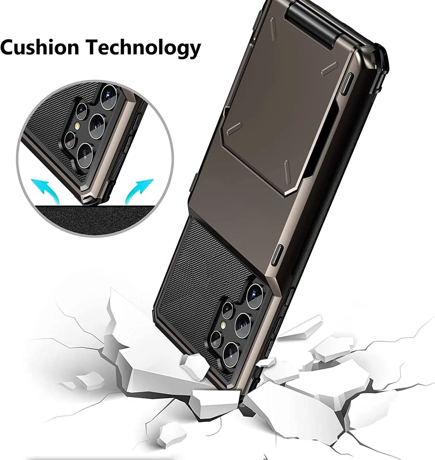 Para Samsung S25 Edge S24 S23 S22 Ultra S21 funda tipo billetera con tapa tarjetero bolsillo doble capa protectora de cuerpo completo parachoques duro