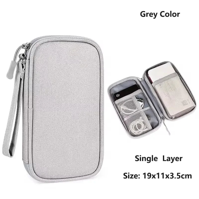 Bolsa de Cable de viaje, bolsa de almacenamiento Digital portátil, cargador, Cable de datos, bolsa USB, organizador, bolsa de almacenamiento de accesorios electrónicos impermeable