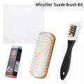 4 unids/set herramienta de limpieza eliminación de manchas Kit de cepillo de gamuza con borrador uso doméstico cepillos de nobuk Kit botas paño de limpieza para zapatos